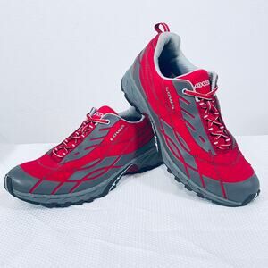 LOWA SPS All Terrain Hiking Climbing Shoes Womens 6.5 38 Red Gray Made In Italy
